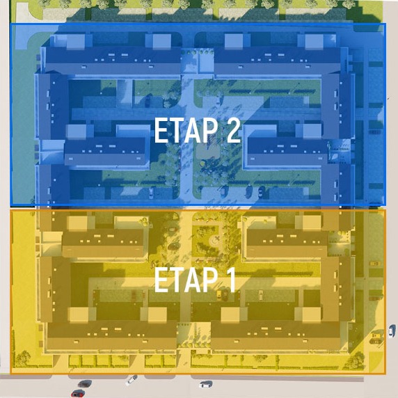 Jaśminowe Wzgórze — plan osiedla z podziałem na etapy